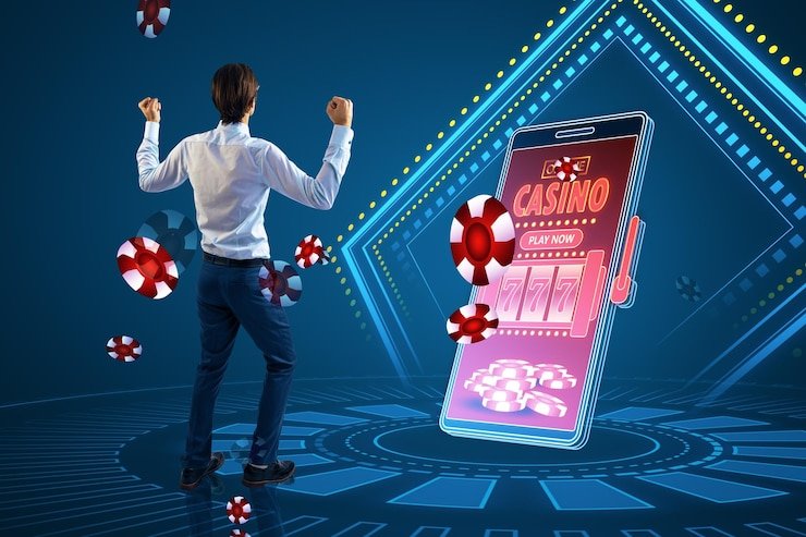 Live dealer Texas Hold'em Bonus table setup at monas77 login studio